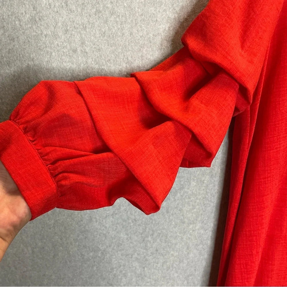 Patrizia Luca Milano Lantern Stacked Sleeve High Low Tunic Top - Picture 3 of 6